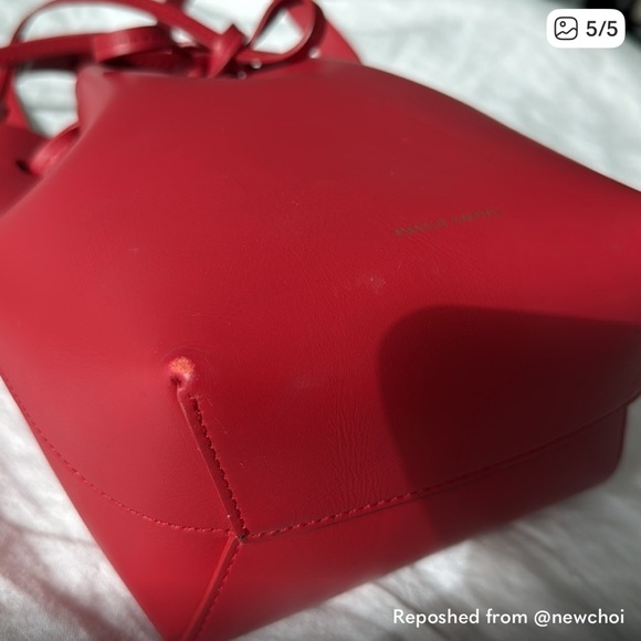 Mansur Gavriel Scarlet Leather Shoulder Bag - Picture 5 of 5